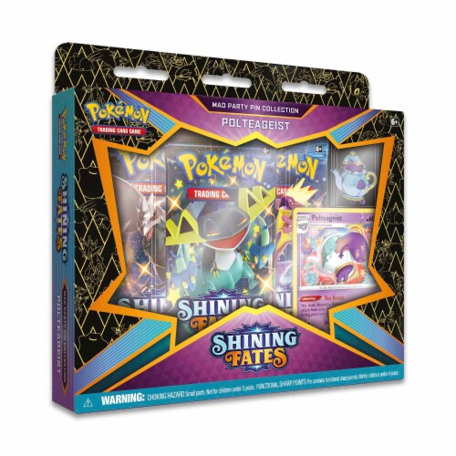 Pokemon Shining Fates Polteageist - Mad Party Pin Collection Trading Card Game Perspective: front