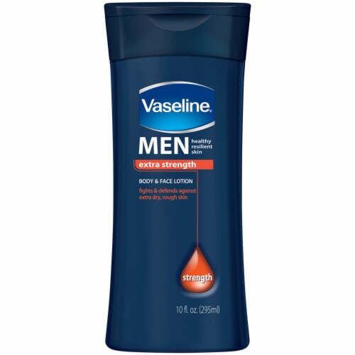 Vaseline Men Extra Strength Body & Face Lotion Perspective: front