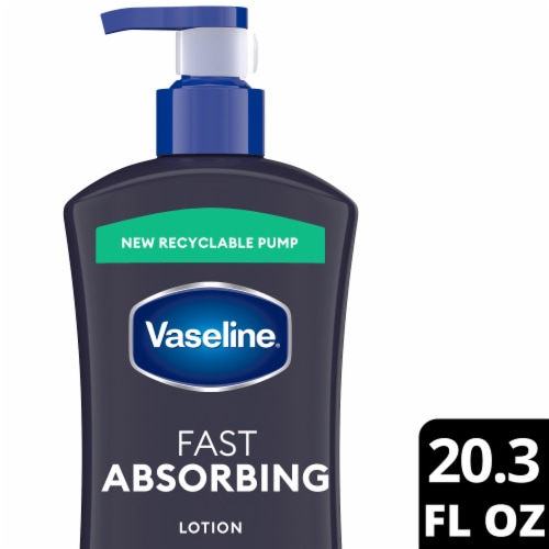 Vaseline Men Fast Absorbing Three in One Face Hands & Lotion, 20.3 oz - Fry's Food Stores