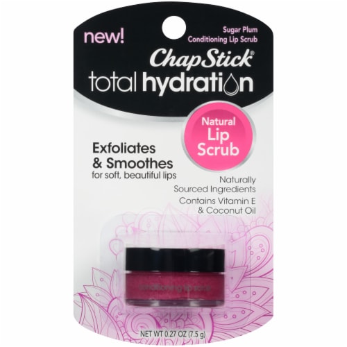 ChapStick Total Hydration Sugar Plum Conditioning Lip Scrub Jar Perspective: front