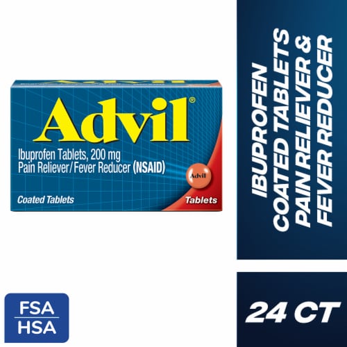 Advil Pain Reliever and Fever Reducer with Ibuprofen 200mg for Pain Relief - Back to College Perspective: front