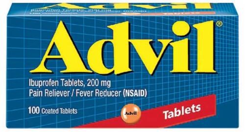 Advil Ibuprofen Tablets Perspective: front