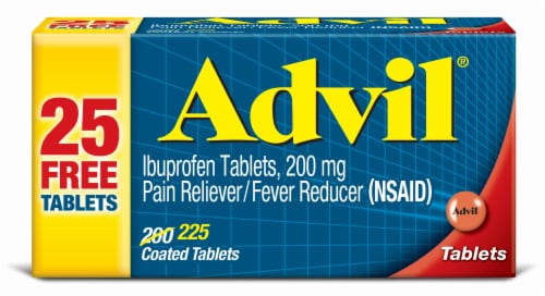 Advil 200mg Tablets Perspective: front