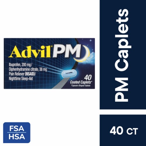 Advil PM Pain Reliever and Nighttime Sleep Aid with Ibuprofen for Pain Relief - Back to College Perspective: front