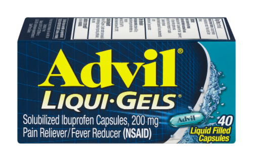 Advil Liqui-Gels 200 mg Ibuprofen Liquid Filled Capsules Perspective: front