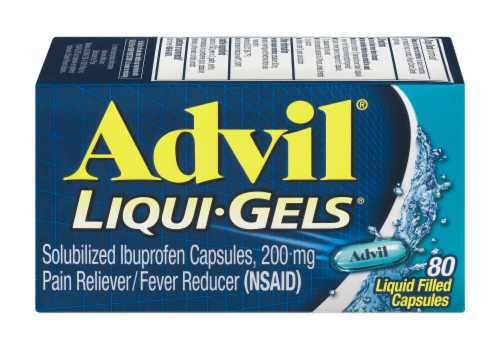 Advil Liqui-Gels 200 mg Ibuprofen Liquid Filled Capsules Perspective: front