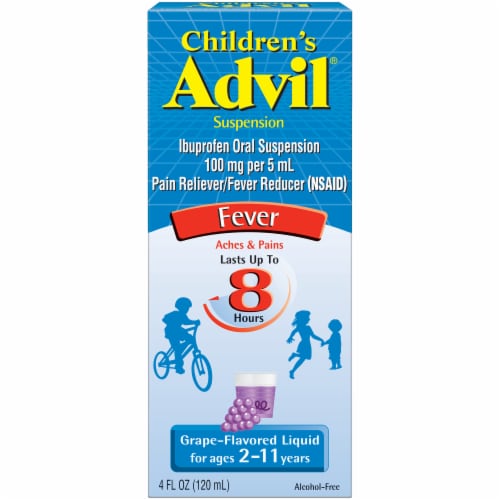 Children's Advil Pain Reliever and Fever Reducer Children's Ibuprofen Perspective: front