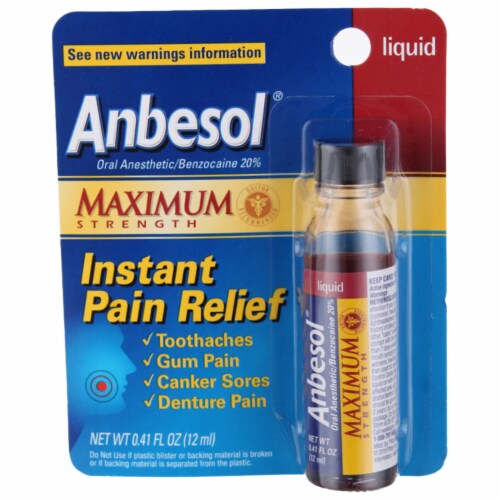 Anbesol® Maximum Strength Instant Pain Relief Liquid Perspective: front