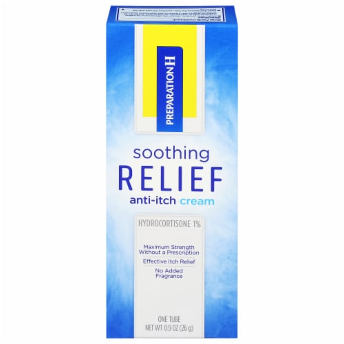 Preparation H® Soothing Relief Hydrocortisone 1% Anti-Itch Cream Perspective: front