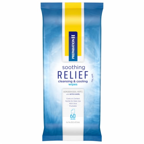 Preparation H® Soothing Relief Cleansing & Cooling Wipes Perspective: front