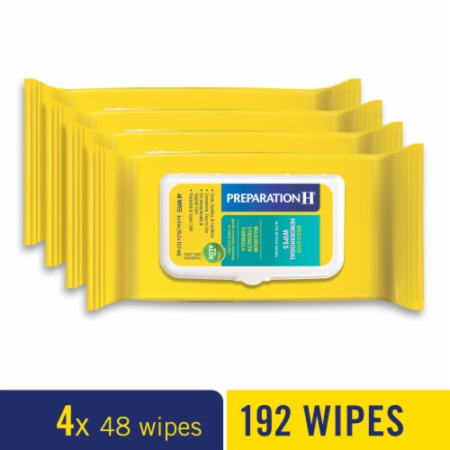 Preparation H Maximum Strength Hemorrhoidal Medicated Wipes with Aloe Perspective: front