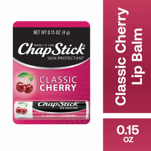 ChapStick Classic Cherry Flavored Lip Balm Perspective: front