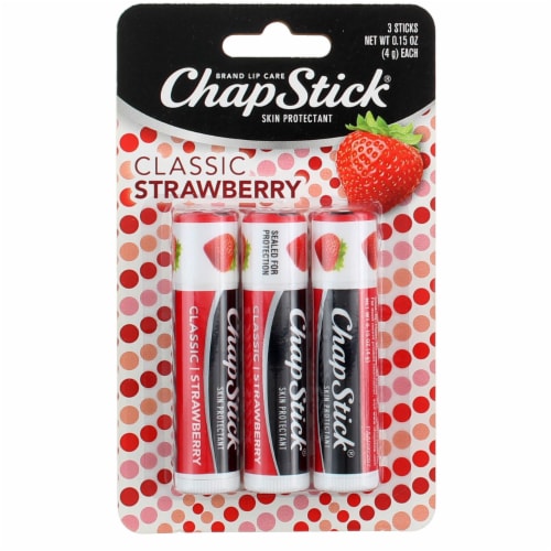 Chapstick® Classic Strawberry Skin Protectant Perspective: front