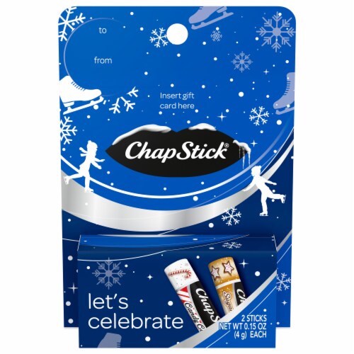 ChapStick Let’s Celebrate Holiday Lip Balm Gift Card Holder Perspective: front