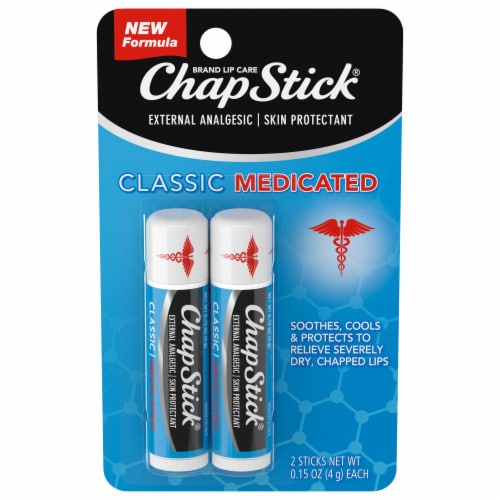ChapStick Classic Medicated Lip Balm Tube Perspective: front