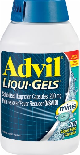 Advil Liqui-Gels Minis Ibuprofen Liquid Capsules 200mg Perspective: front