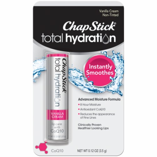 ChapStick Total Hydration Vanilla Cream Lip Balm Perspective: front