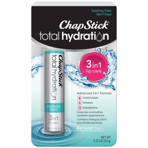 ChapStick Total Hydration 3 In 1 Lip Care Soothing Oasis Lip Balm Perspective: front