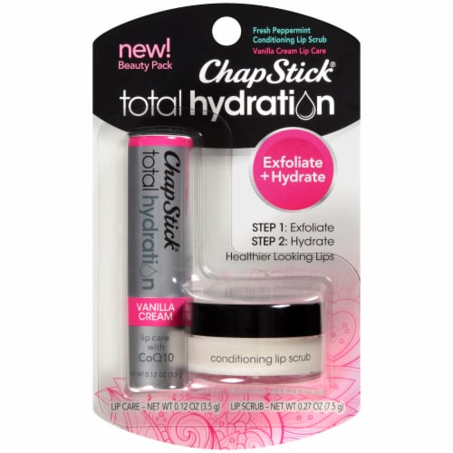 ChapStick Total Hydration Exfoliate + Hydrate Vanilla Cream Conditioning Lip Scrub Perspective: front
