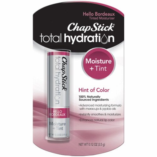 ChapStick® Hello Bordeaux Total Hydration Moisture & Tint Tinted Moisturizer Perspective: front