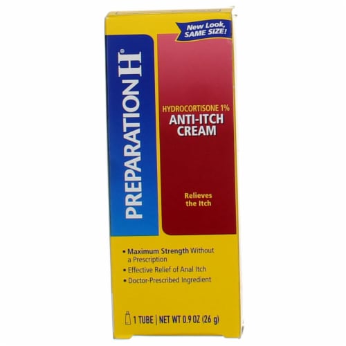 Preparation H Hydrocortisone 1% Anti-Itch Cream Perspective: front