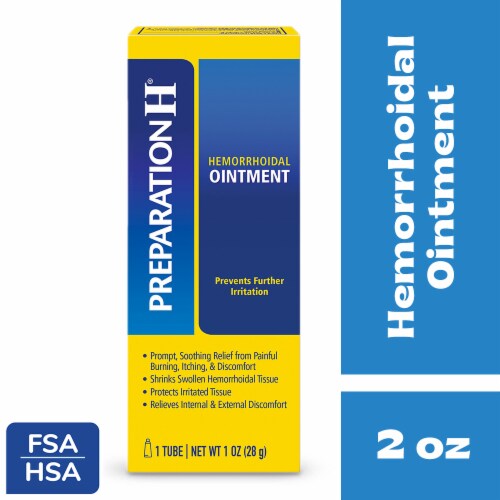 PREPARATION H Hemorrhoid Symptom Treatment Ointment, Itching, Burning & Discomfort Relief, Tube Perspective: front