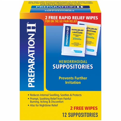Preparation H Hemorrhoidal Suppositories Perspective: front