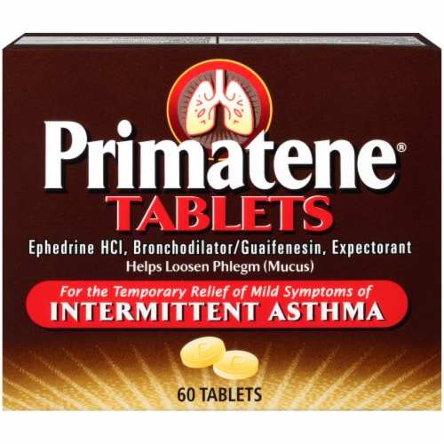 Primatene Bronchial Asthma Relief Tablets Perspective: front