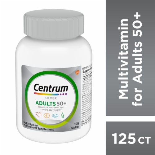 Centrum Silver Multivitamin Adults Fifty Plus Multivitamin Multimineral Supplement Perspective: front