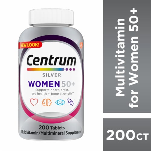 Centrum Multivitamin Supplement for Women 50 Plus Supports Memory and Cognition In Older Adults Perspective: front