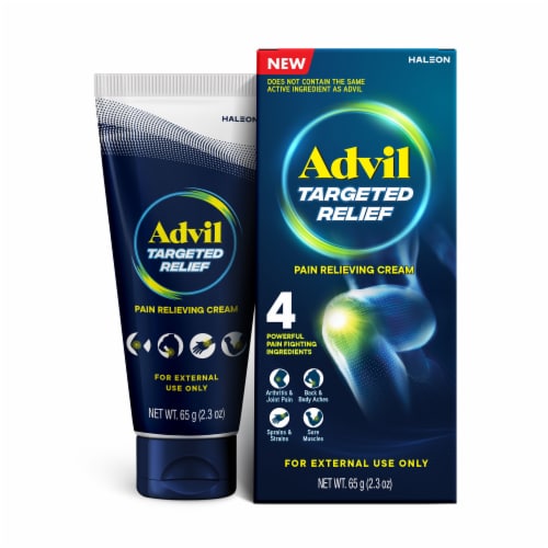 Advil Targeted Relief Pain Relieving Cream Up to 8 Hours of Powerful Relief Perspective: front