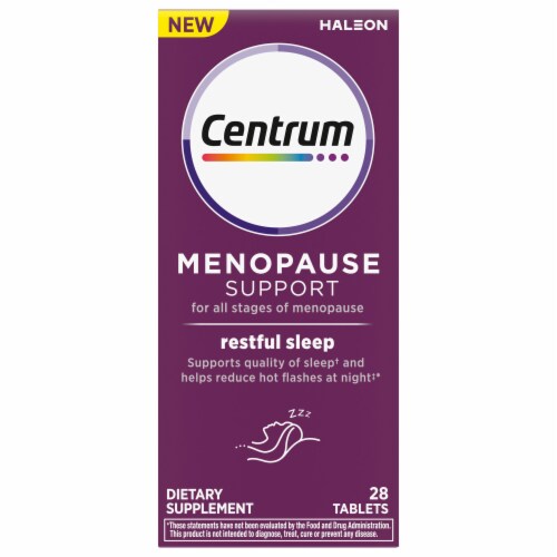 Centrum Menopause Support Restful Sleep Dietary Supplement Tablets Perspective: front