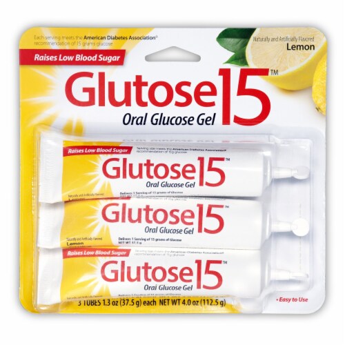Perrigo Glucose 15™ Lemon Oral Gel Perspective: front