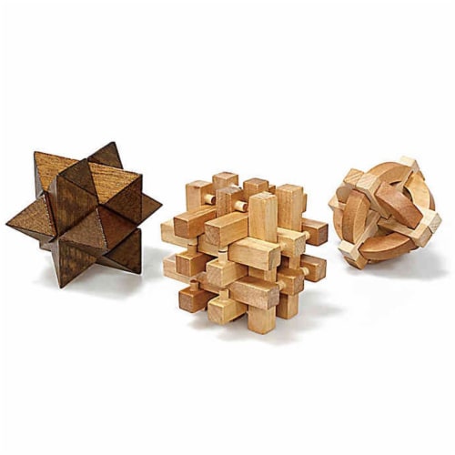 Geometric Wooden Puzzles (Set of 3) by Wooden Toys, 1 unit - Kroger