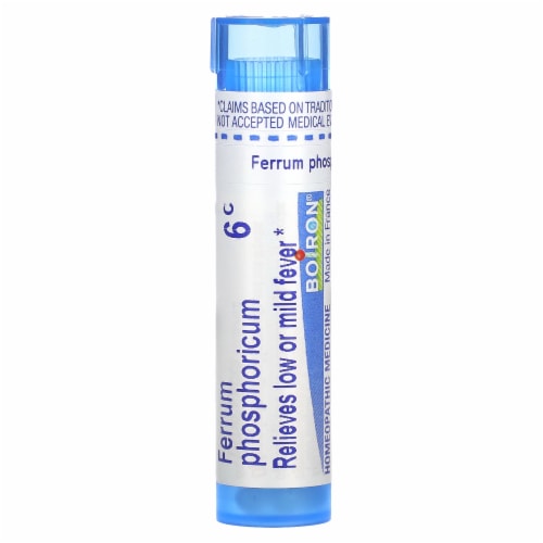 Boiron Ferrum Phosphoricum 6C relieves low or mild fever* Perspective: front