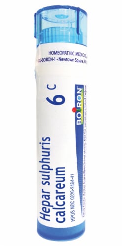 Boiron Cough Hepar Sulphuris Calcareum 6 C Perspective: front