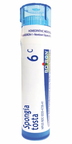Boiron Spongia Tosta 6C Homeopathic Medicine Perspective: front