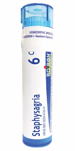 Boiron Staphysagria 6c Homeopathic Medicine Perspective: front