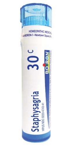 Boiron Staphysagria 30c Homeopathic Medicine Perspective: front