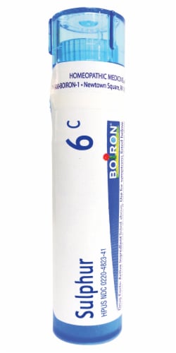 Boiron Sulphur 6C Homeopathic Medicine Perspective: front