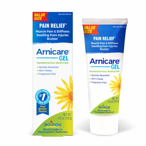 Boiron Arnicare Gel for Relief of Joint Pain, Muscle Pain, Muscle Soreness,  and Swelling from Bruises or Injury - Non-greasy and Fragrance-Free - 2.6