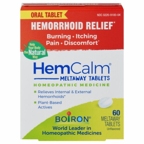 Boiron HemCalm™ Tablets Perspective: front