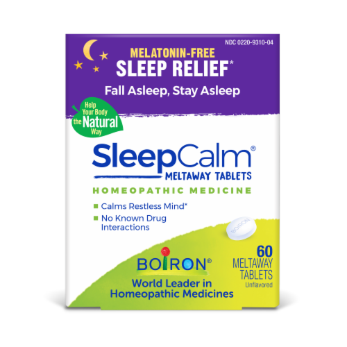 Boiron® SleepCalm® Sleep Relief Meltaway Tablets Perspective: front