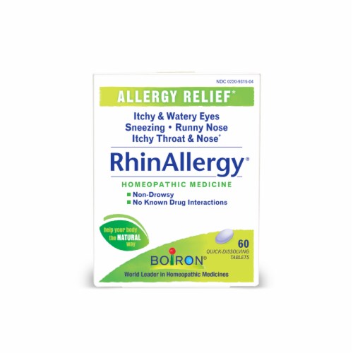 Boiron® RhinAllergy® Allergy Relief Tablets Perspective: front
