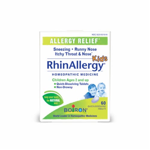 Boiron® RhinAllergy® Kids Allergy Relief Tablets Perspective: front