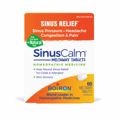 Boiron® SinusCalm Quick-Dissolving Tablets Perspective: front