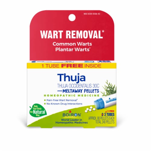 Boiron Thuja Occidentalis 30C Wart Removal Pellets Perspective: front
