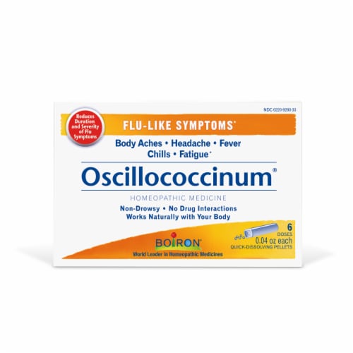 Boiron® Oscillococcinum® Homeopathic Medicine Quick-Dissolving Pellets Perspective: front