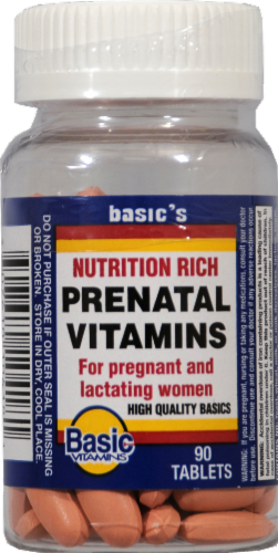 Basic Prenatal Vitamin Tablets Perspective: front