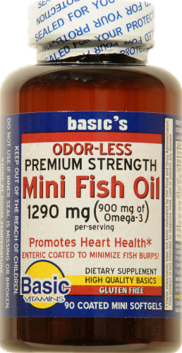 Basic Mini Fish Oil Soft Gels 1290mg Perspective: front